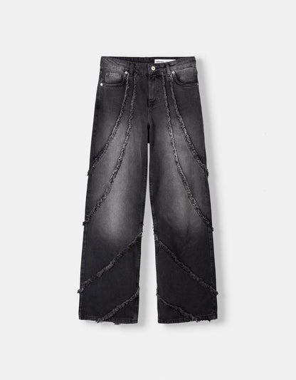 Baggy Jeans with Tassels