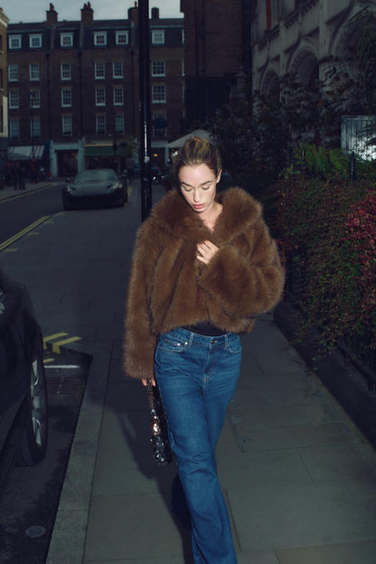 Faux Fur Cropped Jacket