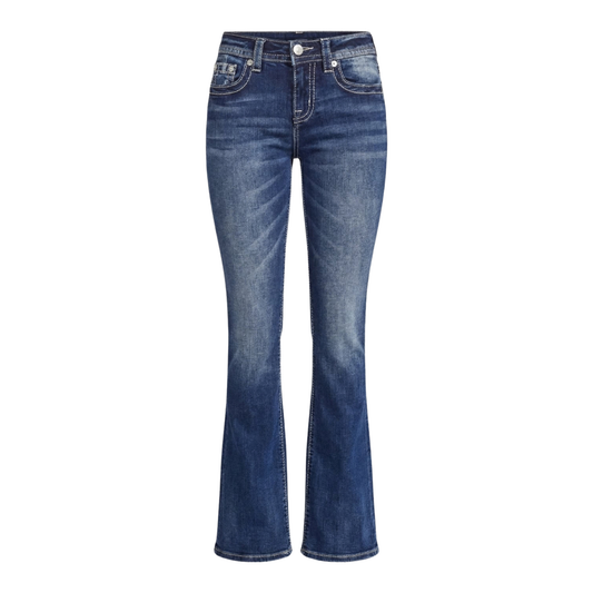 Embroidered Flare Jeans