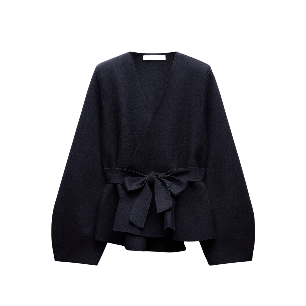 BELTED BLAZER WITH SHOULDER PADS