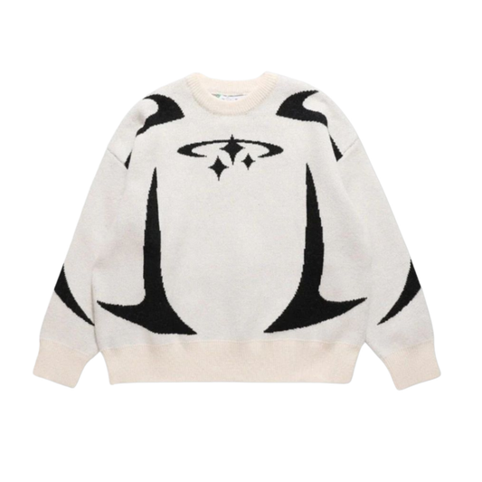 Y2K STARS KNITTED SWEATER