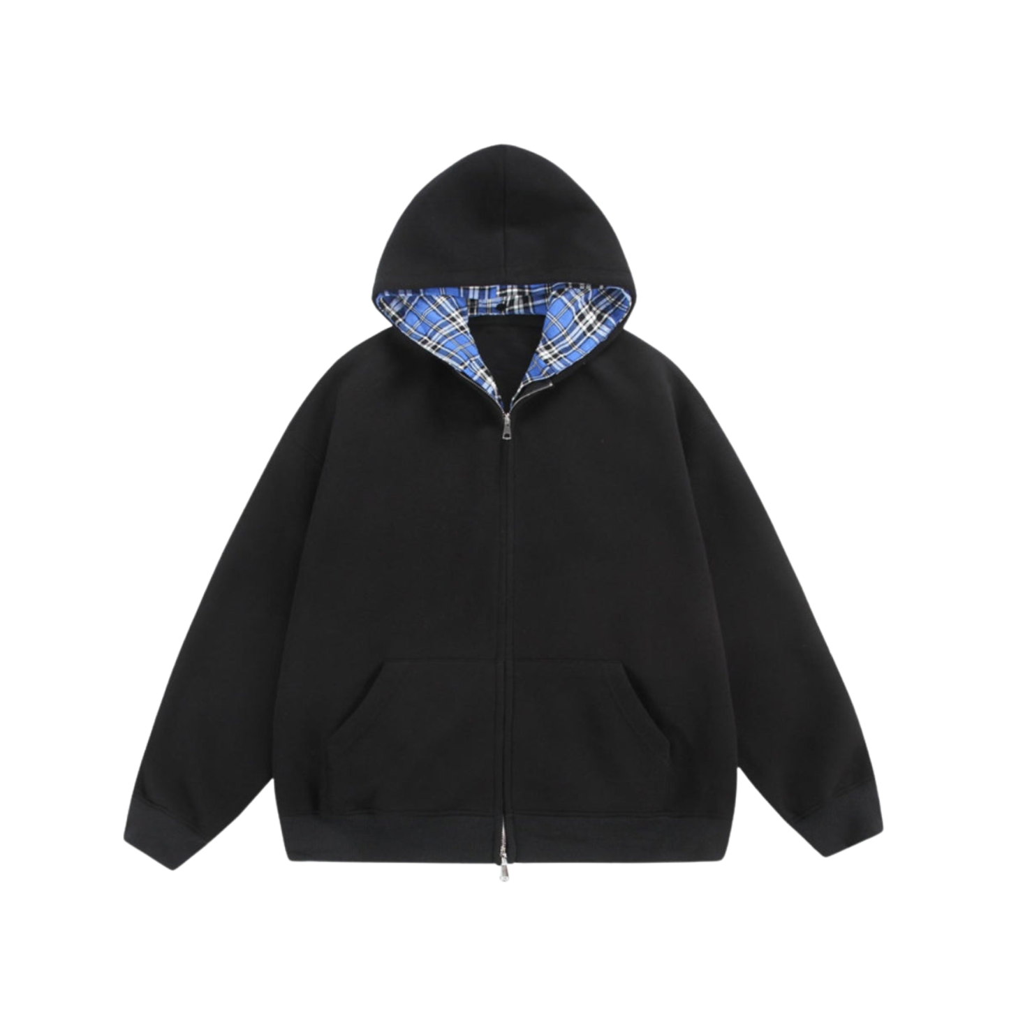 Chequered Zip Hoodie