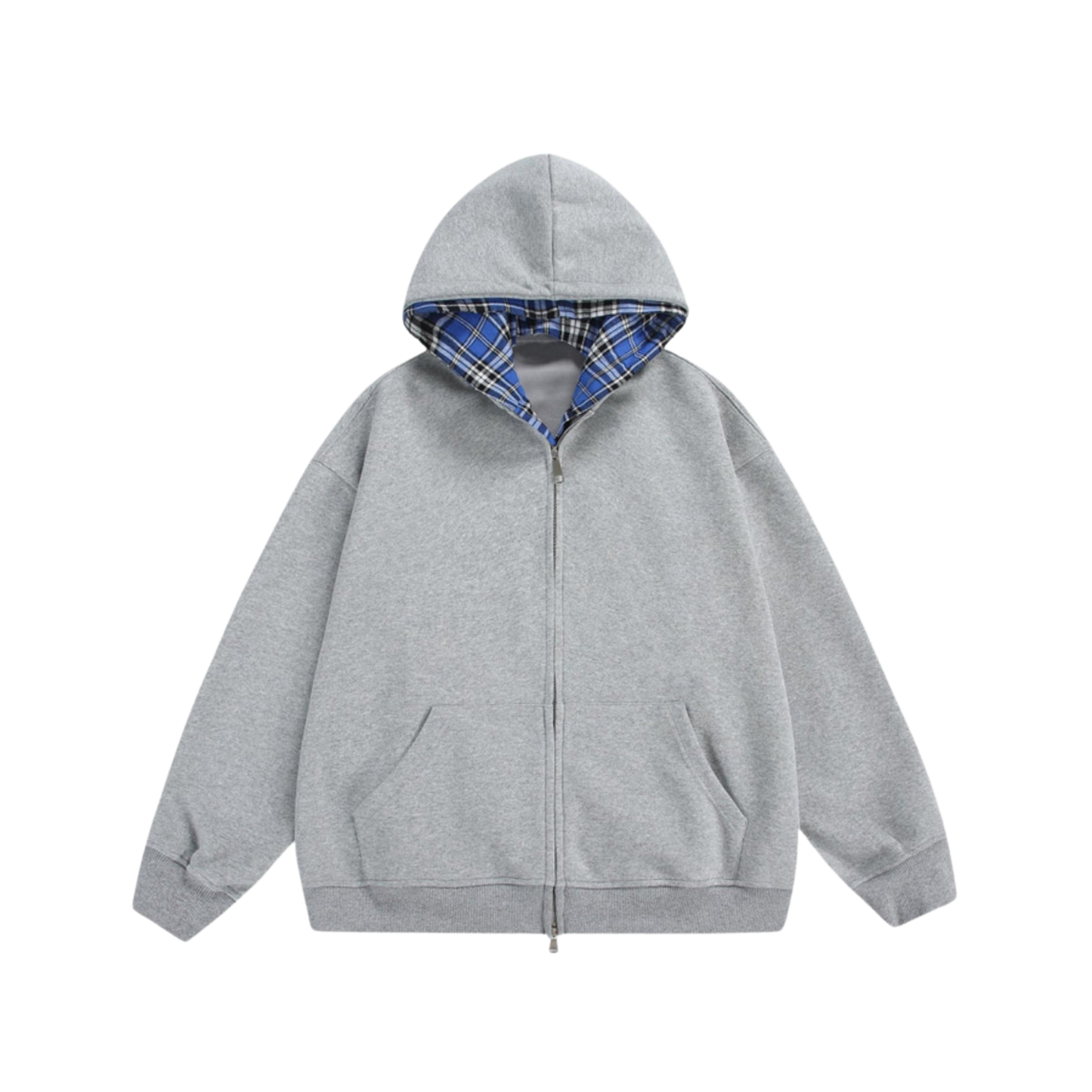Chequered Zip Hoodie