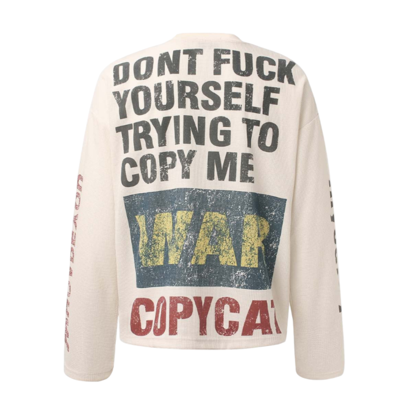 Knit Graphic Crewneck Sweatshirt - Apricot