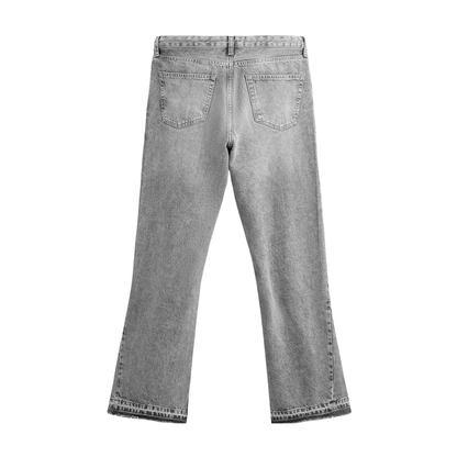 WASHED FLARED JEANS