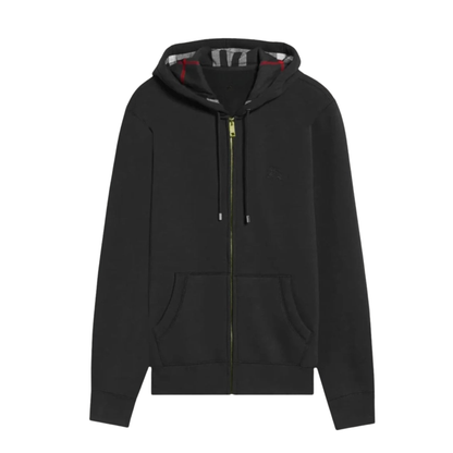 Checked Zip Hoodie