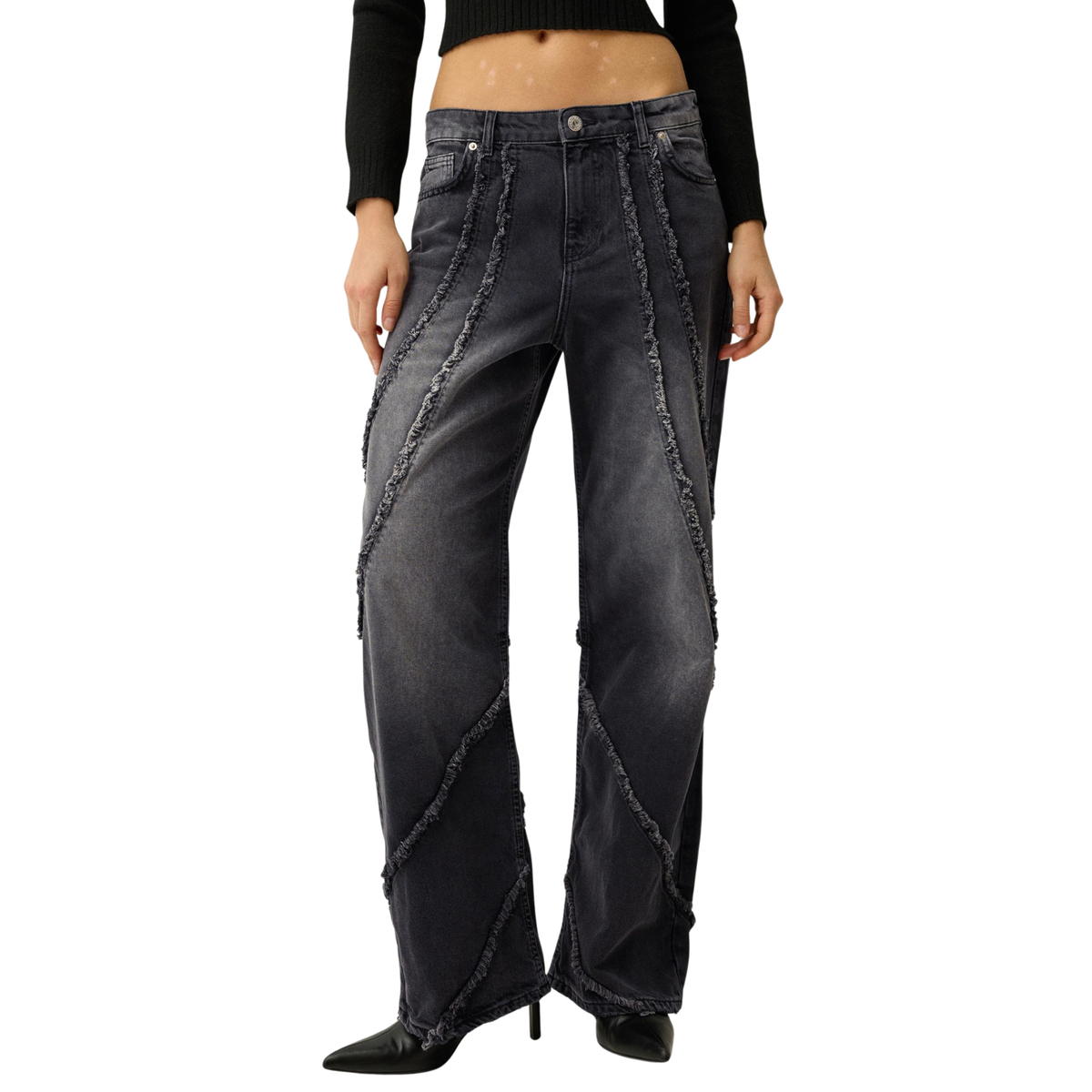 Baggy Jeans with Tassels