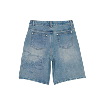 ORLINO - SCRIPT DENIM SHORTS