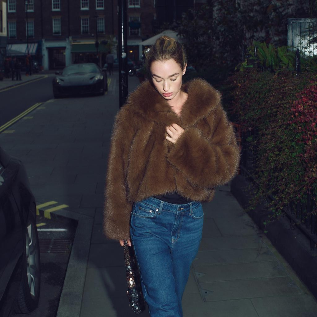 Faux Fur Cropped Jacket