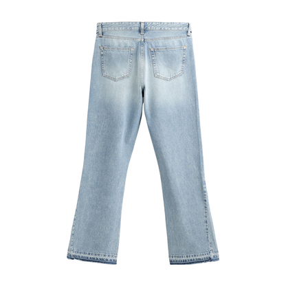 WASHED FLARED JEANS