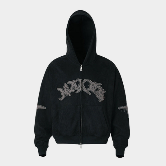 Zip Hoodie Y2K - Black
