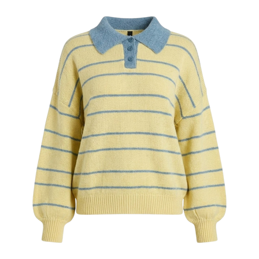 Lemon Polo Knit Sweater