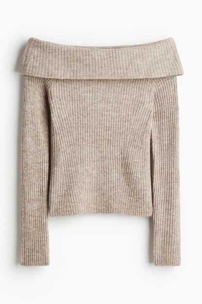 Off-the shoulder sweater