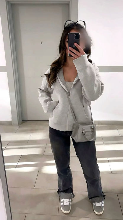 Mono Zip Hoodie